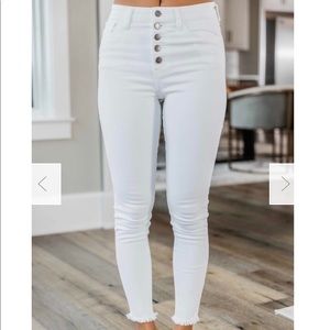 Pink Lily Boutique Chelsie White Jeans